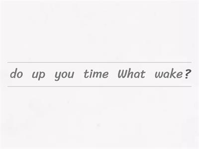 PreA1 Daily Routine Word Order