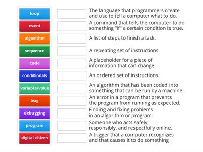 Coding Vocabulary