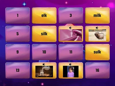 End-Clusters /lk, lt, ld/ (Matching Pairs)