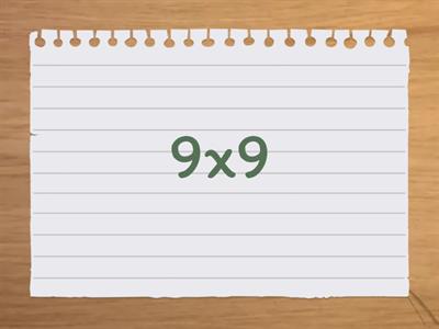 Multiplication flashcards