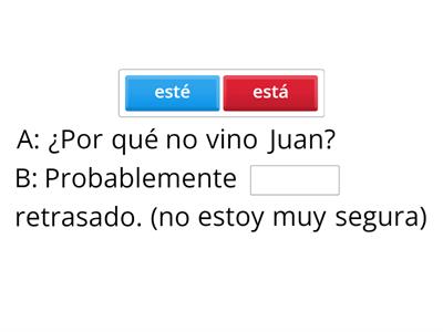 ¿Subjuntivo o indicativo?