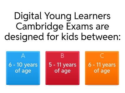 Digital Young Learners Cambridge Exams