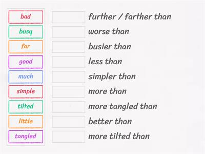 Irregular comparatives