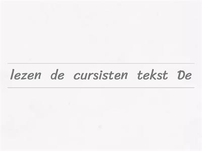 TC A1 3.13. Zinnen maken