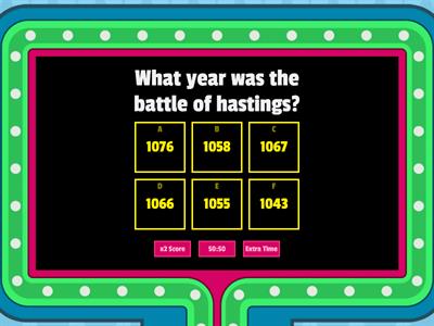History Gameshow quiz