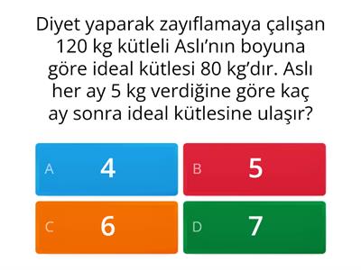 5. Sınıf Matematik Dört İşlem Karma Problem