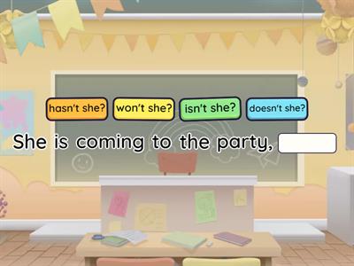 Tag questions multiple choice activity