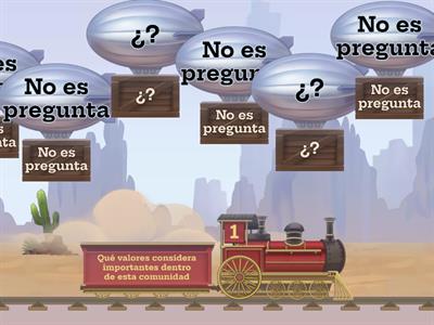 Signos de interrogación  + globos