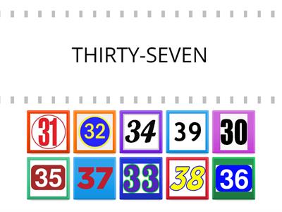Numbers 30-39