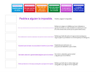 Refranes y expresiones