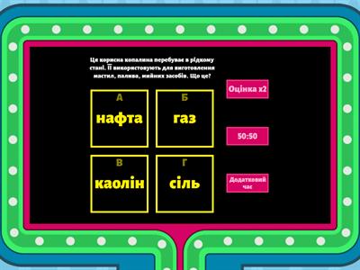 Квіз "Корисні копалини України"