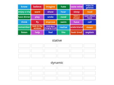 Focus 3 Lesson 1.2 (Stative and Dynamic Verbs)