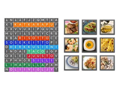 Etsi ruoka ja valitse oikea kuva 3.