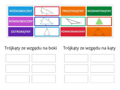 TRÓJKĄTY KLASA PIĄTA