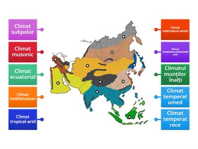 Asia - diferențieri climatice