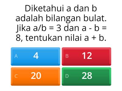 latihan sifat sifat bilangan bulat