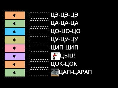 слоги с Ц аудирование РКИ 