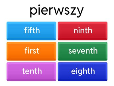 First, second... - quiz