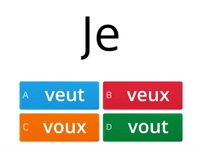 vouloir conjugaison présent