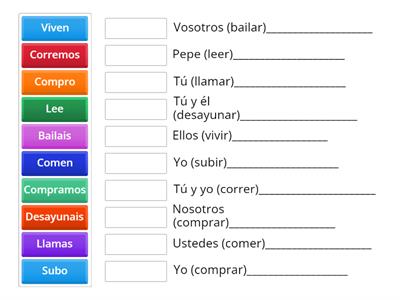 Completa con el verbo en presente: Täita õige oleviku tegusõna vormiga