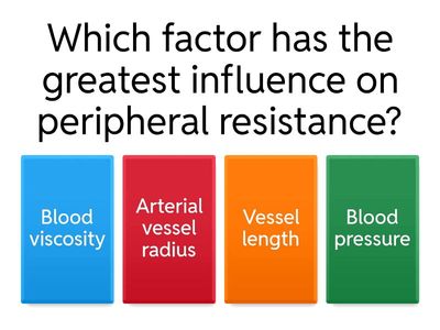Cardiovascular System Quiz