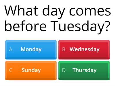 Days of the Week (before and after) 