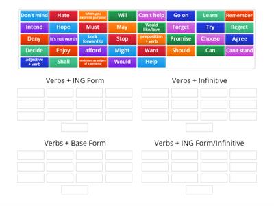  Verb Patterns challenge 