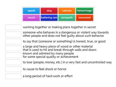 Vocabulary - Restart - Chapters 23-30