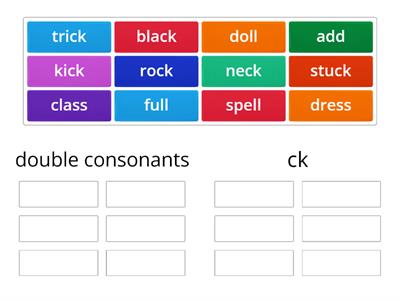 Double Consonants and ck