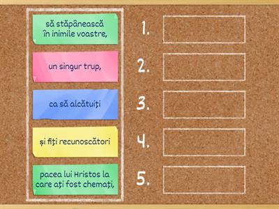 7. Verset Cl.4,5 Coloseni 3:15