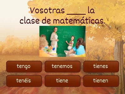 2.1 Tener: Act. 5 Las clases