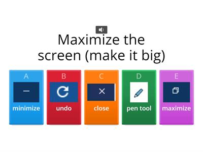 Early kindergarten computer icons (basic computer icons)
