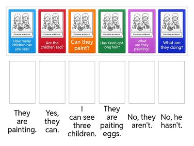 Kids three picture writing