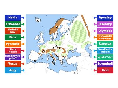 Z-8 EVROPA (vert. členitost – pohoří)