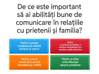 Test de evaluare Consiliere și dezvoltare personală, clasa aVIa
