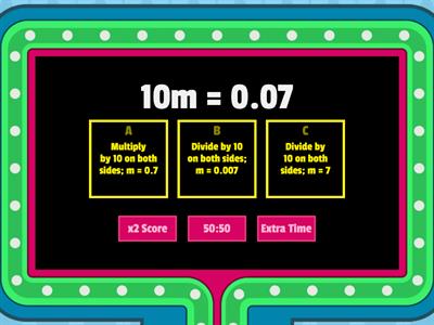 Equations with Algebraic Reasoning