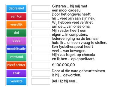 Thema 4 - taak 2 - woorden (Link A2-B1)