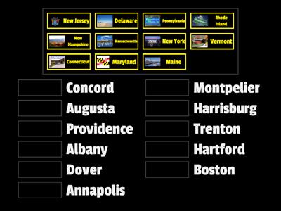 Northeast States & Capitals