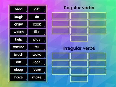 Regular and irregular verbs