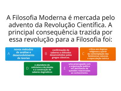 Avaliação Mensal 2 - Filosofia - 2º ano - Ensino Médio