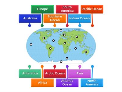 Continents and Oceans Practice Game 1