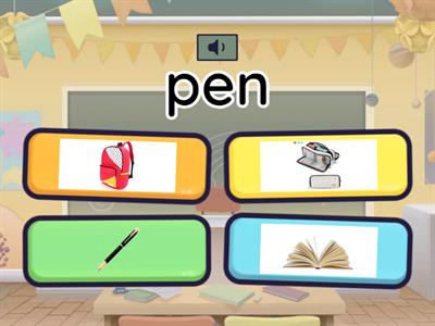 sound quiz AS1 U2 school supplies