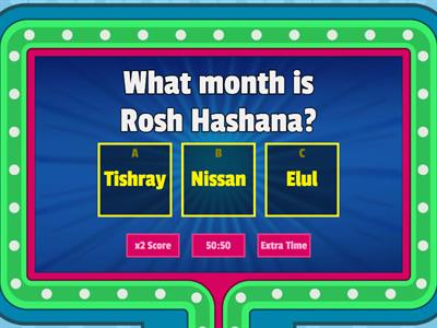 Rosh Hashana Review Quiz (Y3)