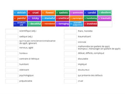 Review - experiments - Adjectives