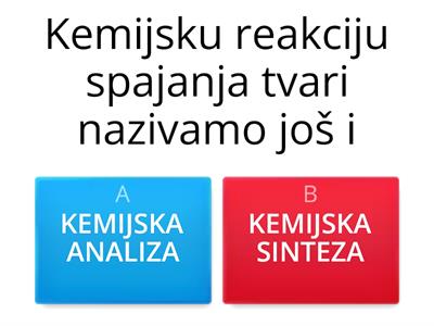 Vrste i brzina kemijskih reakcija