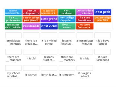 S1F Timetable vocab