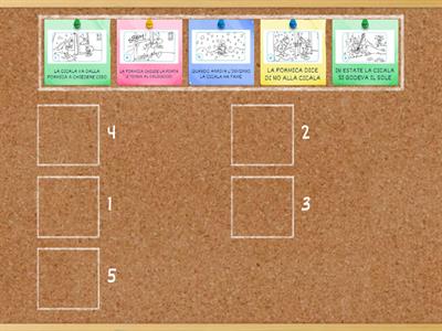 METTI A ORDINE LA FAVOLA DELLA CICALA E LA FORMICA