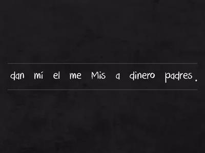 Unjumble with indirect object pronouns