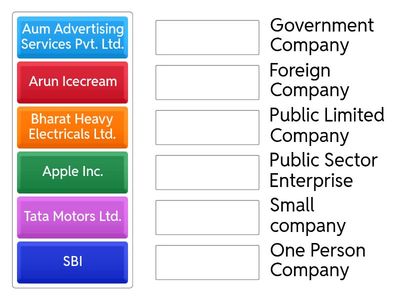 Types of company eg
