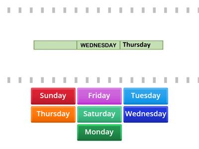 BEFORE/AFTER: DAYS OF THE WEEK